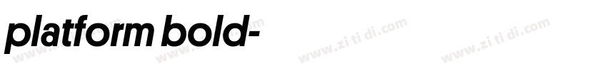 platform bold字体转换